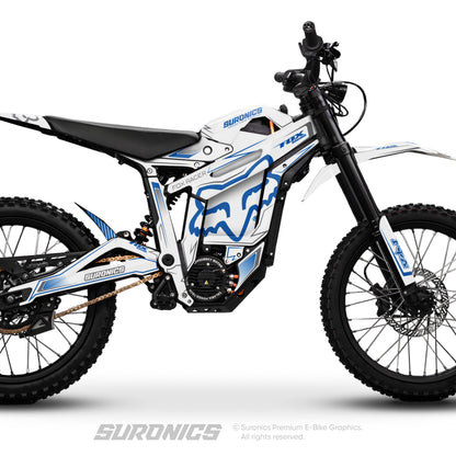 FOX RACER WHITE BLUE Talaria Sting MX5 PRO Graphics kit