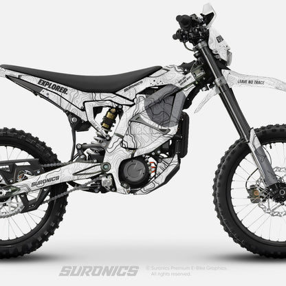 EXPLORER WHITE GREY Surron Ultra Bee Graphics kit