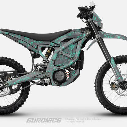 SPLATTER GREY MINT Surron Ultra Bee Graphics kit