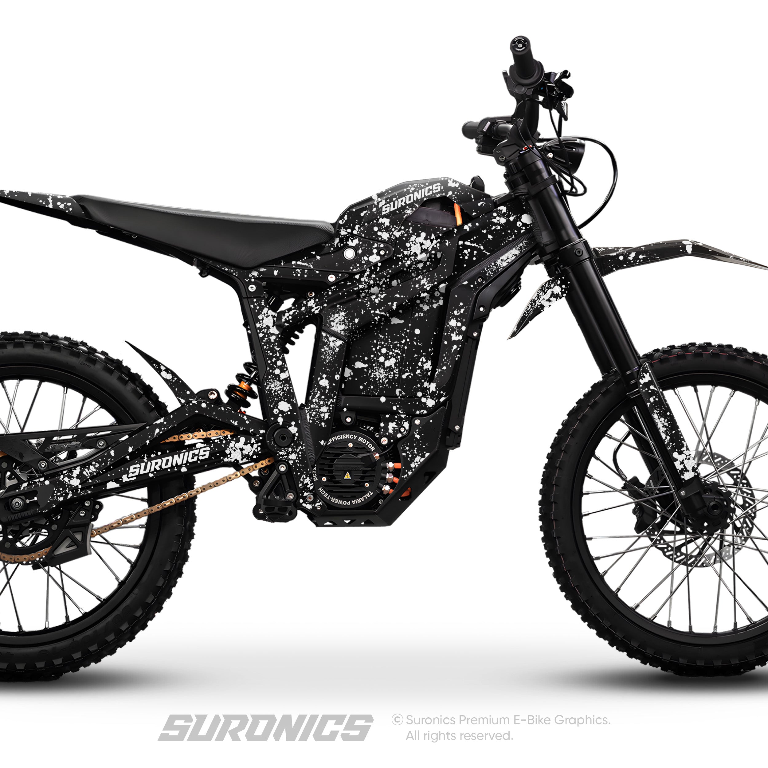 SPLATTER BLACK WHITE Talaria Sting MX5 PRO Graphics kit