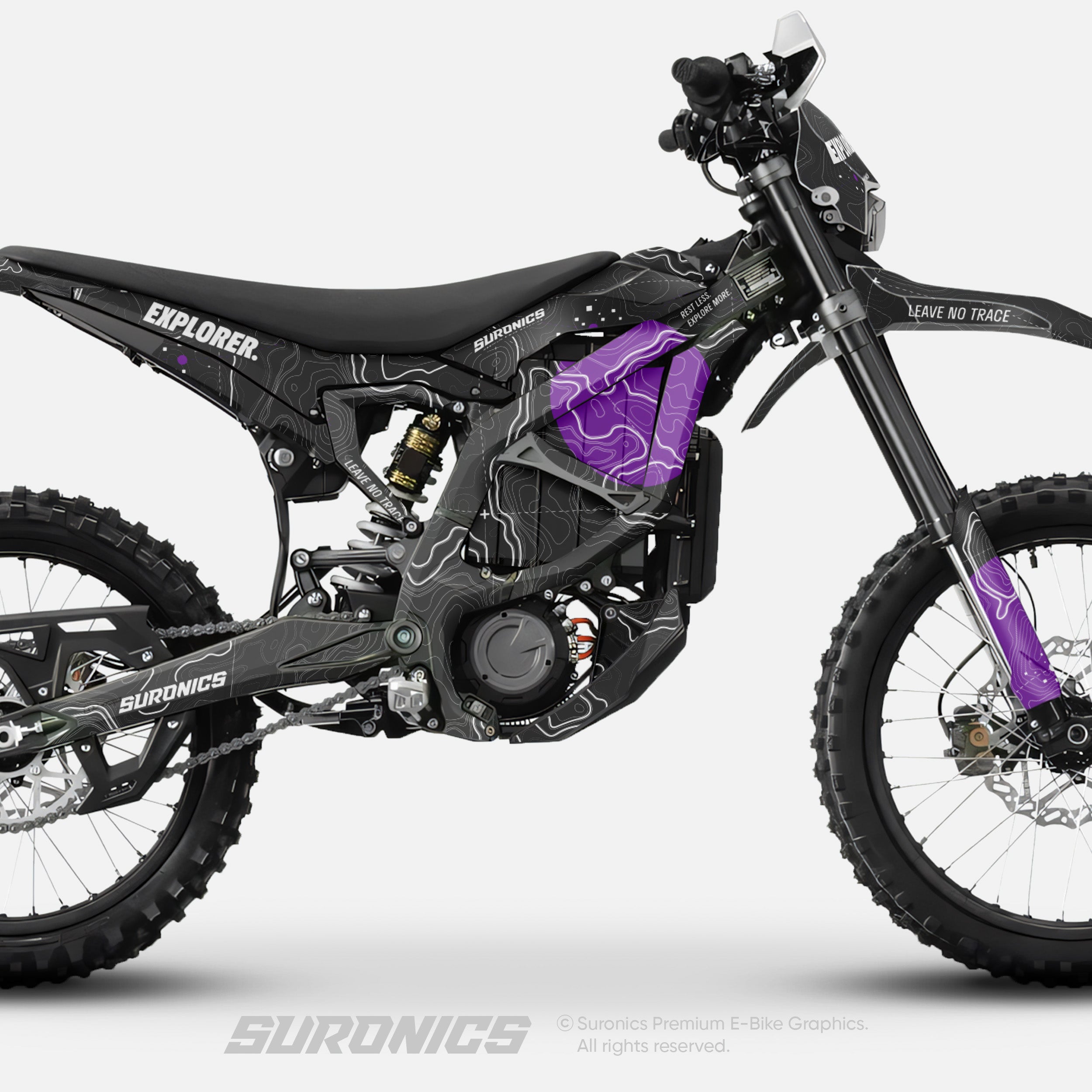 EXPLORER BLACK PURPLE Surron Ultra Bee Graphics kit