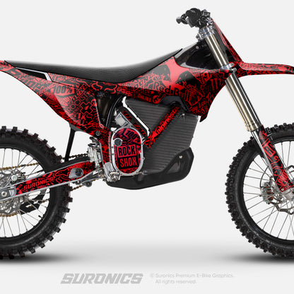 STICKY BLACK RED Stark Varg Graphics kit