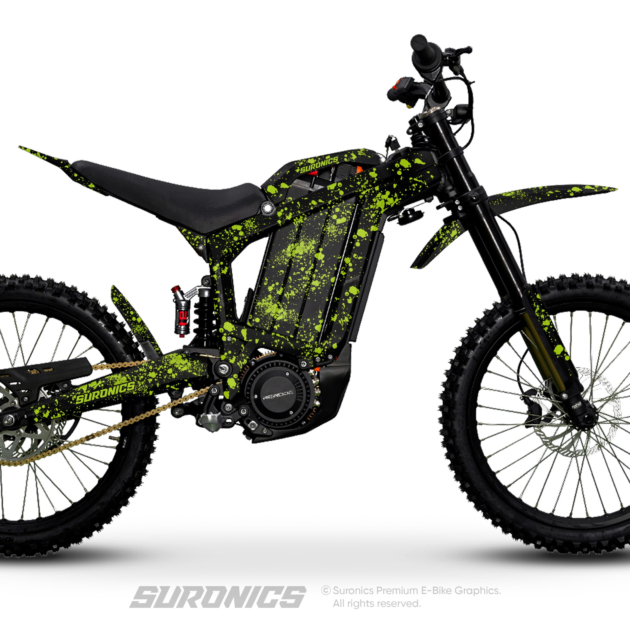 SPLATTER BLACK GREEN Rerode R1 Graphics kit