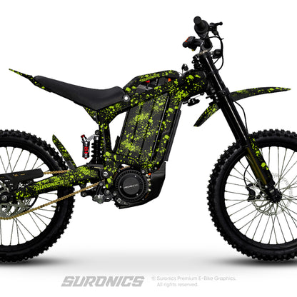 SPLATTER BLACK GREEN Rerode R1 Graphics kit