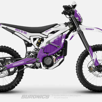 HALF WHITE PURPLE Surron Ultra Bee Graphics kit