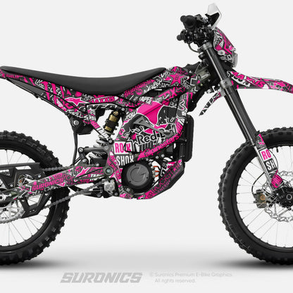 STICKY BLACK MAGENTA Surron Ultra Bee Graphics kit