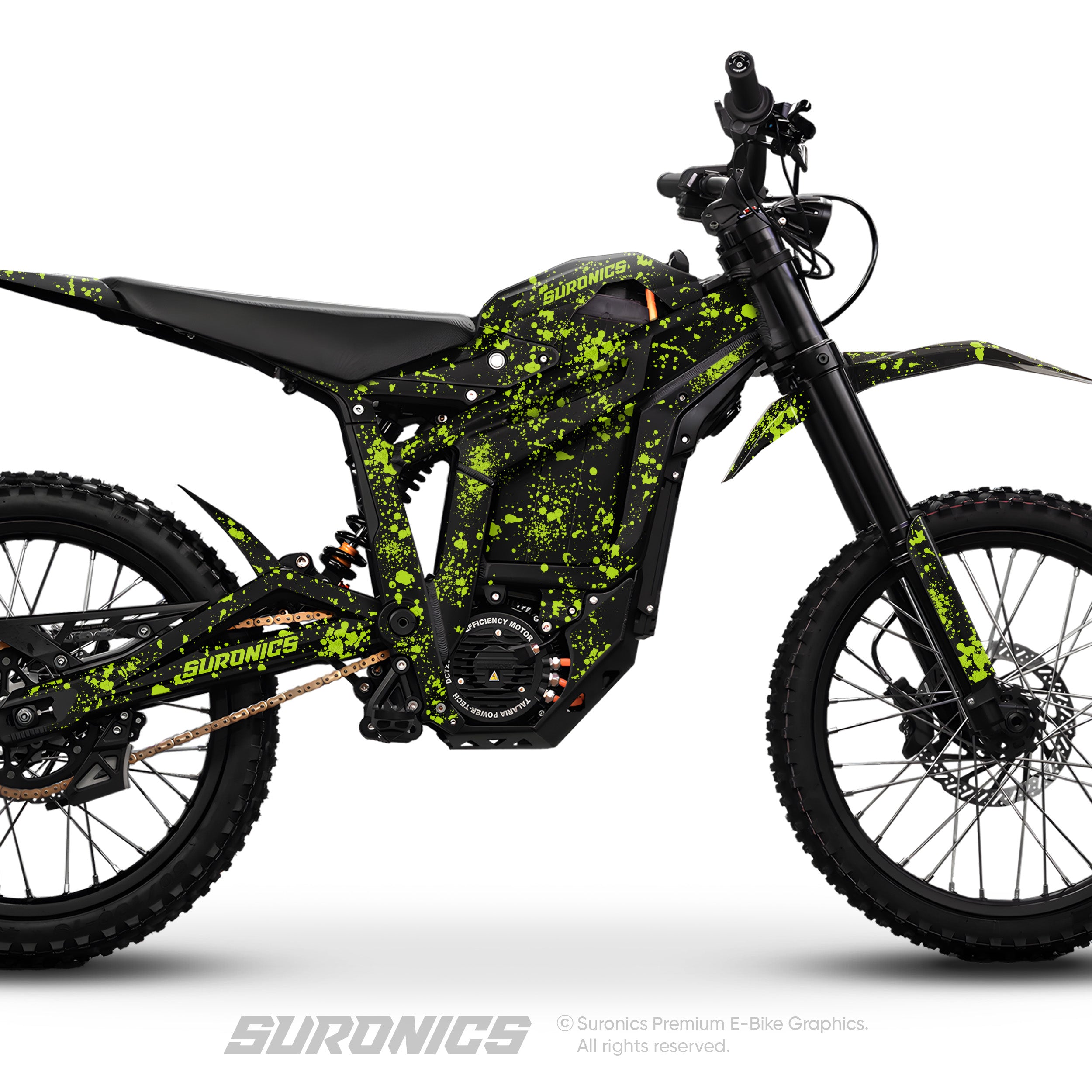 SPLATTER BLACK GREEN Talaria Sting MX5 PRO Graphics kit