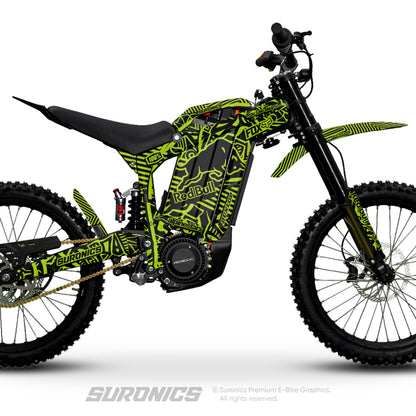 RACE ART BLACK GREEN Rerode R1 Graphics kit