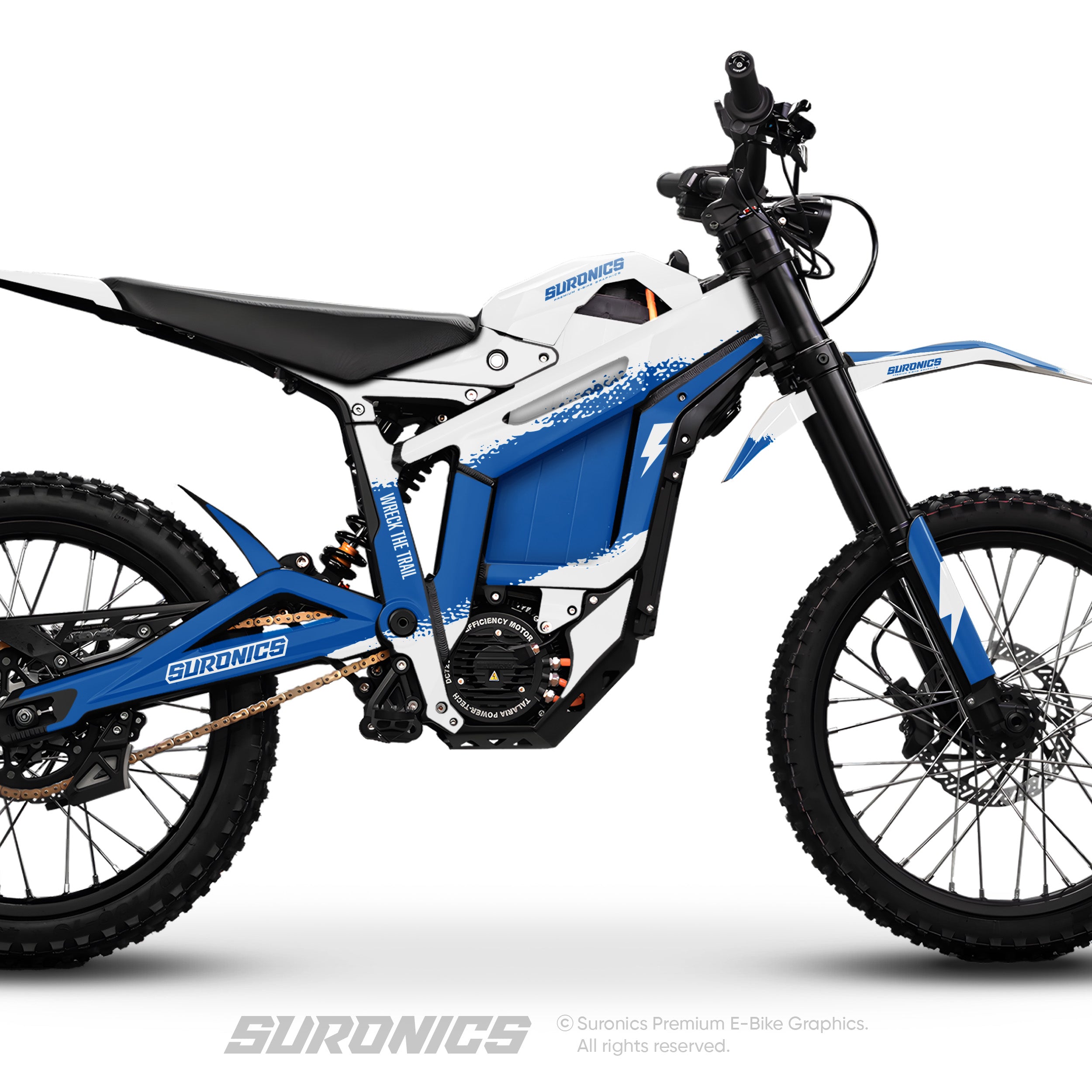 HALF WHITE BLUE Talaria Sting MX5 PRO Graphics kit