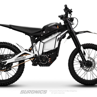 HALF BLACK WHITE Talaria Sting MX5 PRO Graphics kit