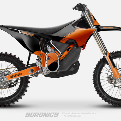 HALF BLACK ORANGE Stark Varg Graphics kit