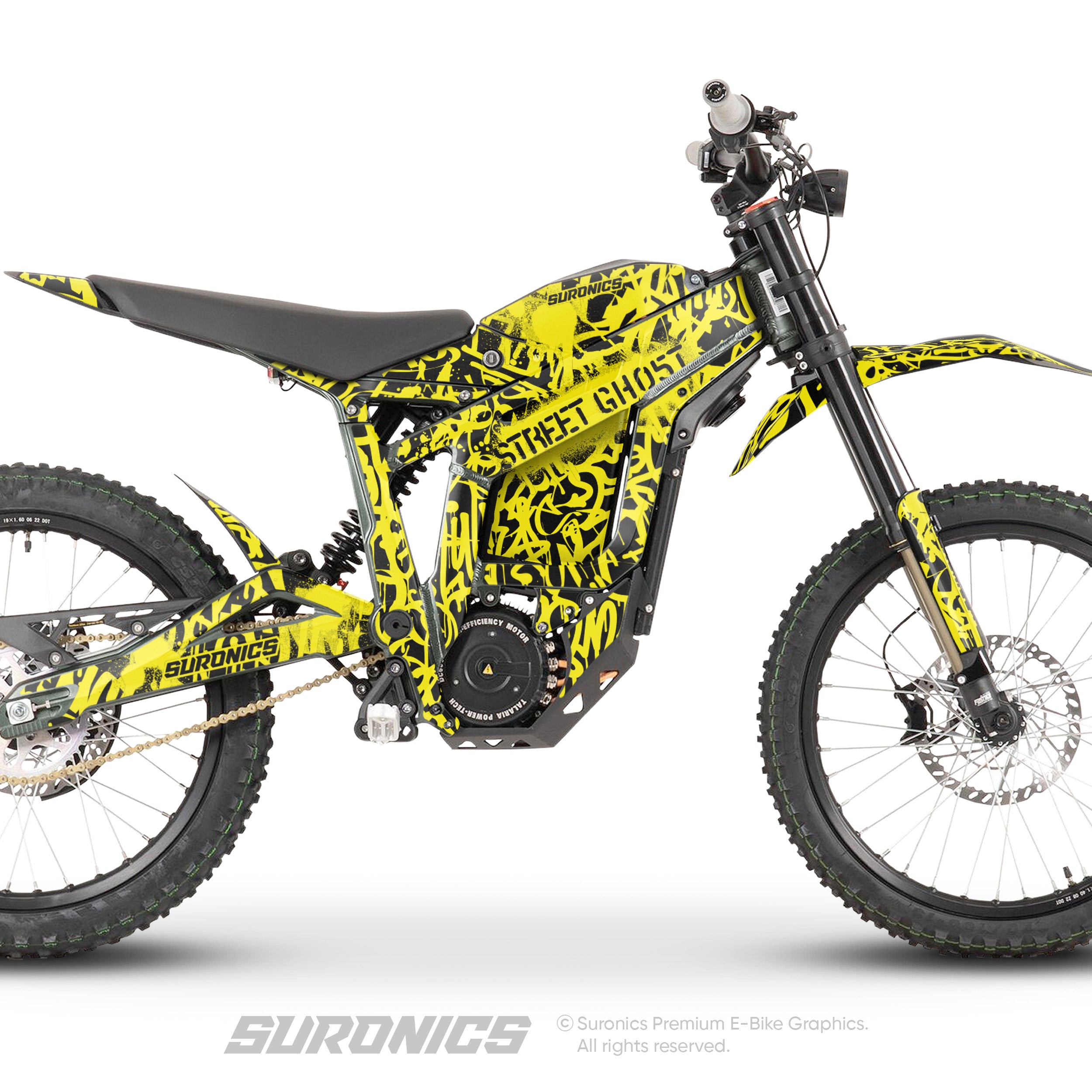 STREET GHOST BLACK YELLOW Talaria Sting MX3 MX4 Graphics kit