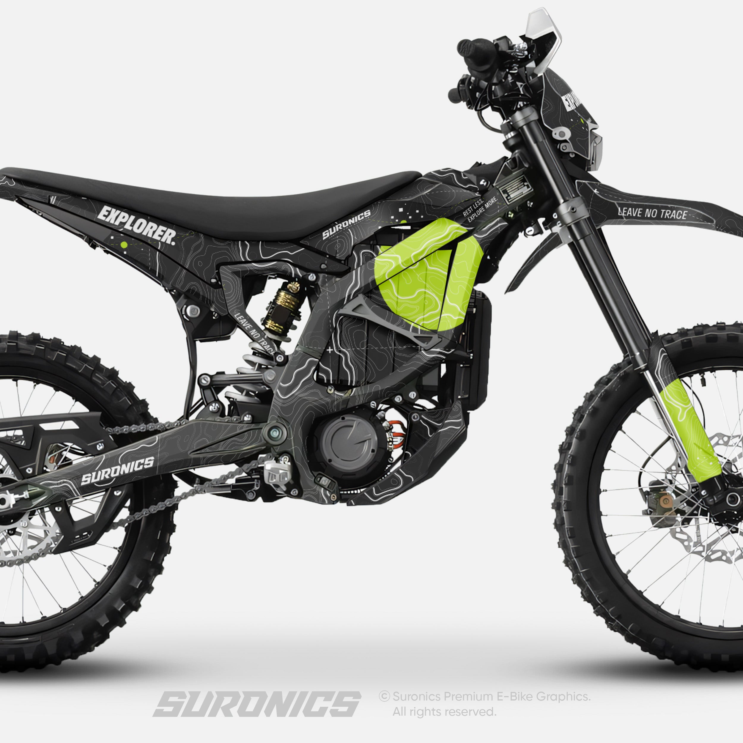 EXPLORER BLACK GREEN Surron Ultra Bee Graphics kit