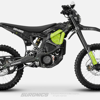 EXPLORER BLACK GREEN Surron Ultra Bee Graphics kit