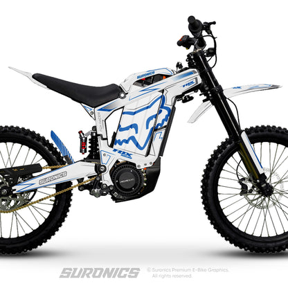 FOX RACER WHITE BLUE Rerode R1 Graphics kit