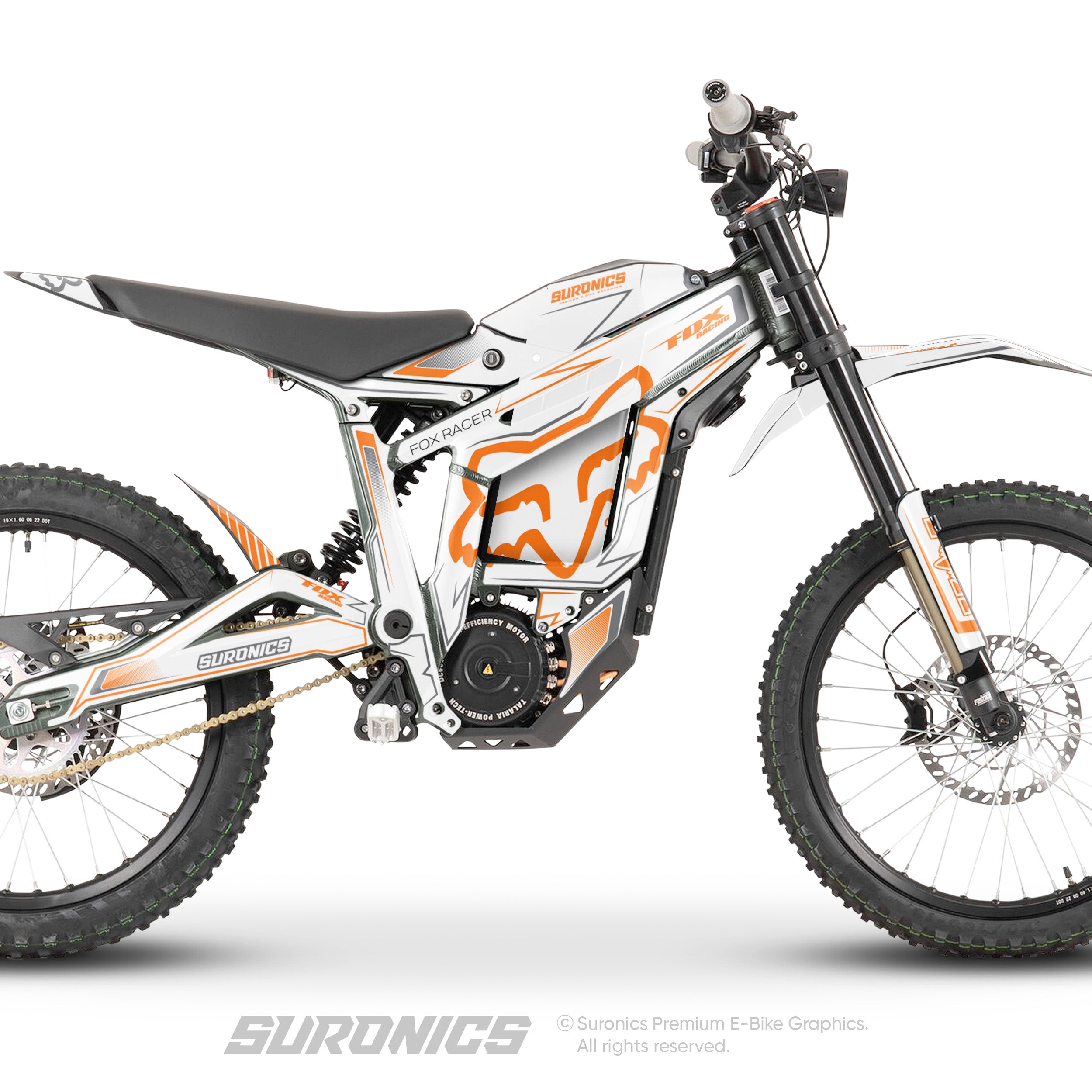 FOX RACER WHITE ORANGE Talaria Sting MX3 MX4 Graphics kit