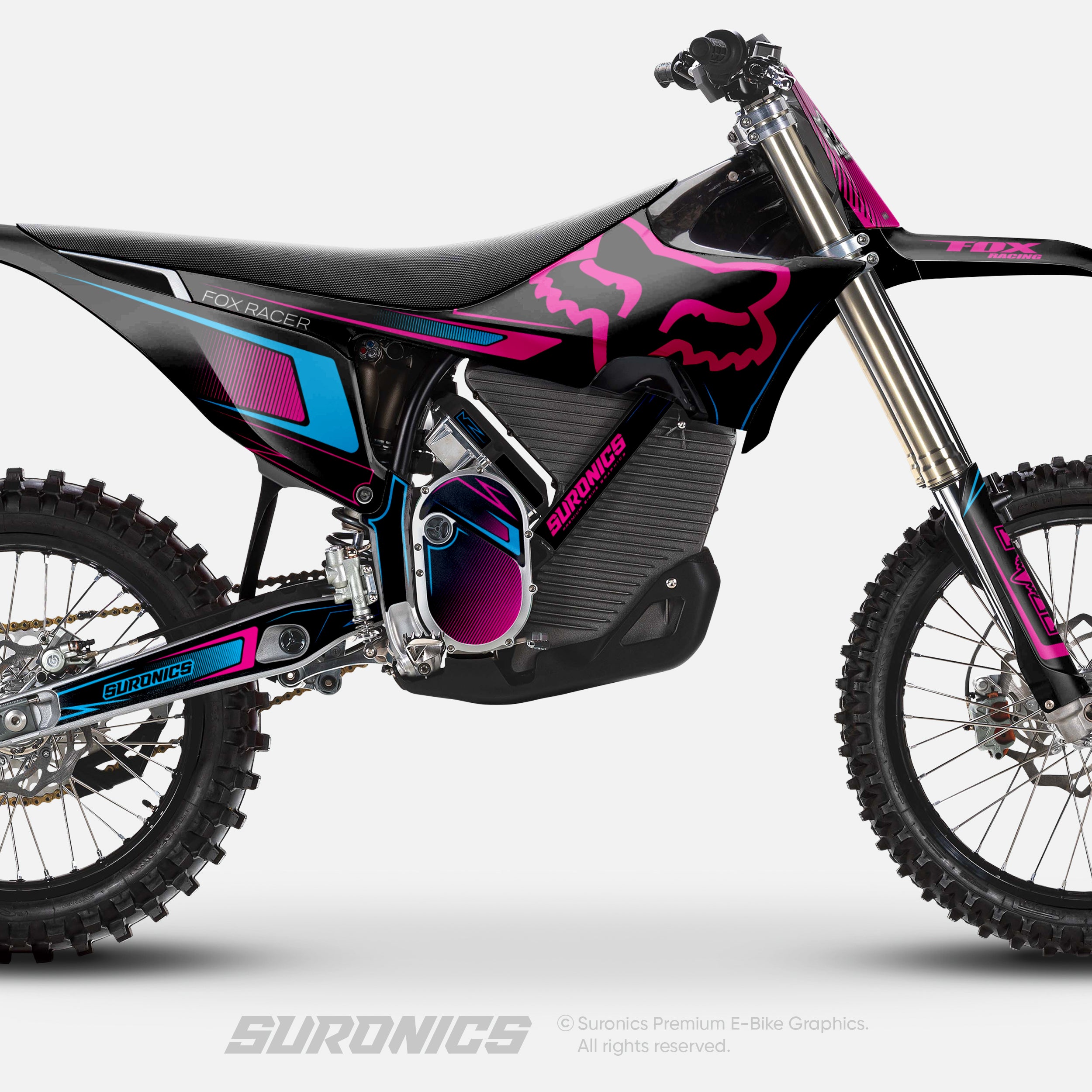 FOX RACER BLACK MAGENTA Stark Varg Graphics kit