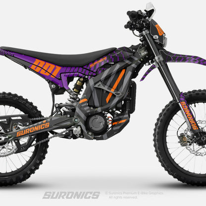 FUTURACE PURPLE ORANGE Surron Ultra Bee Graphics kit