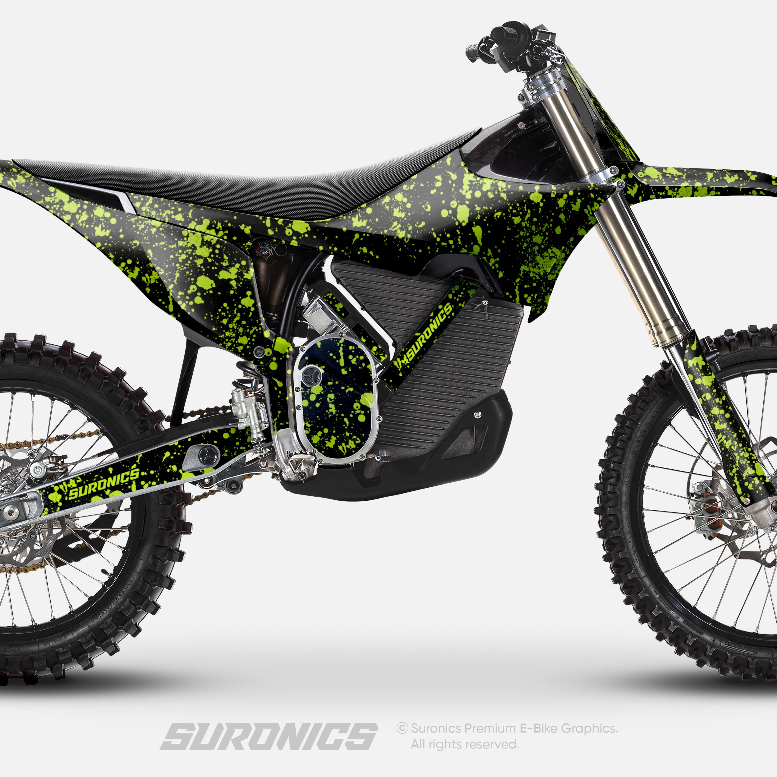 SPLATTER BLACK GREEN Stark Varg Graphics kit