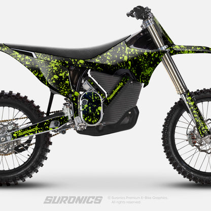 SPLATTER BLACK GREEN Stark Varg Graphics kit