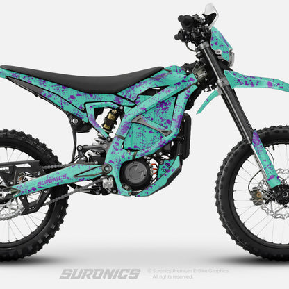 SPLATTER MINT PURPLE Surron Ultra Bee Graphics kit