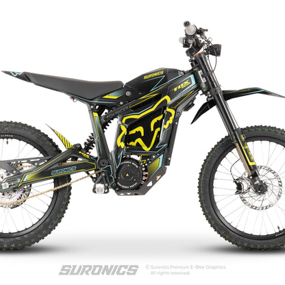 FOX RACER BLACK YELLOW Talaria Sting MX3 MX4 Graphics kit