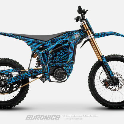 RACE ART BLACK CYAN Talaria Komodo Graphics kit