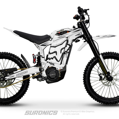 FOX RACER WHITE BLACK Rerode R1 Graphics kit