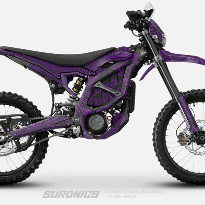 RACE ART BLACK PURPLE Surron Ultra Bee Graphics kit