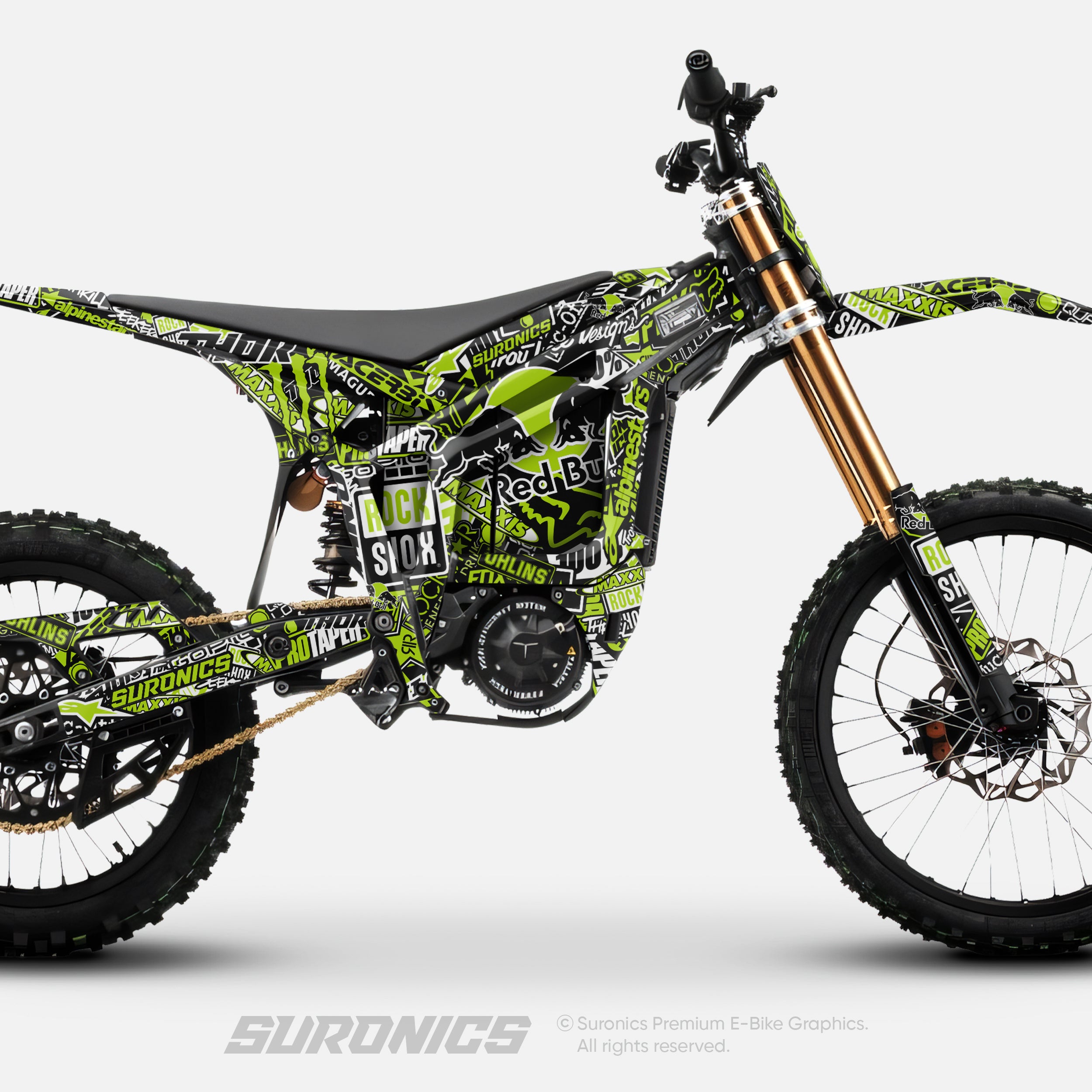 STICKY BLACK GREEN Talaria Komodo Graphics kit