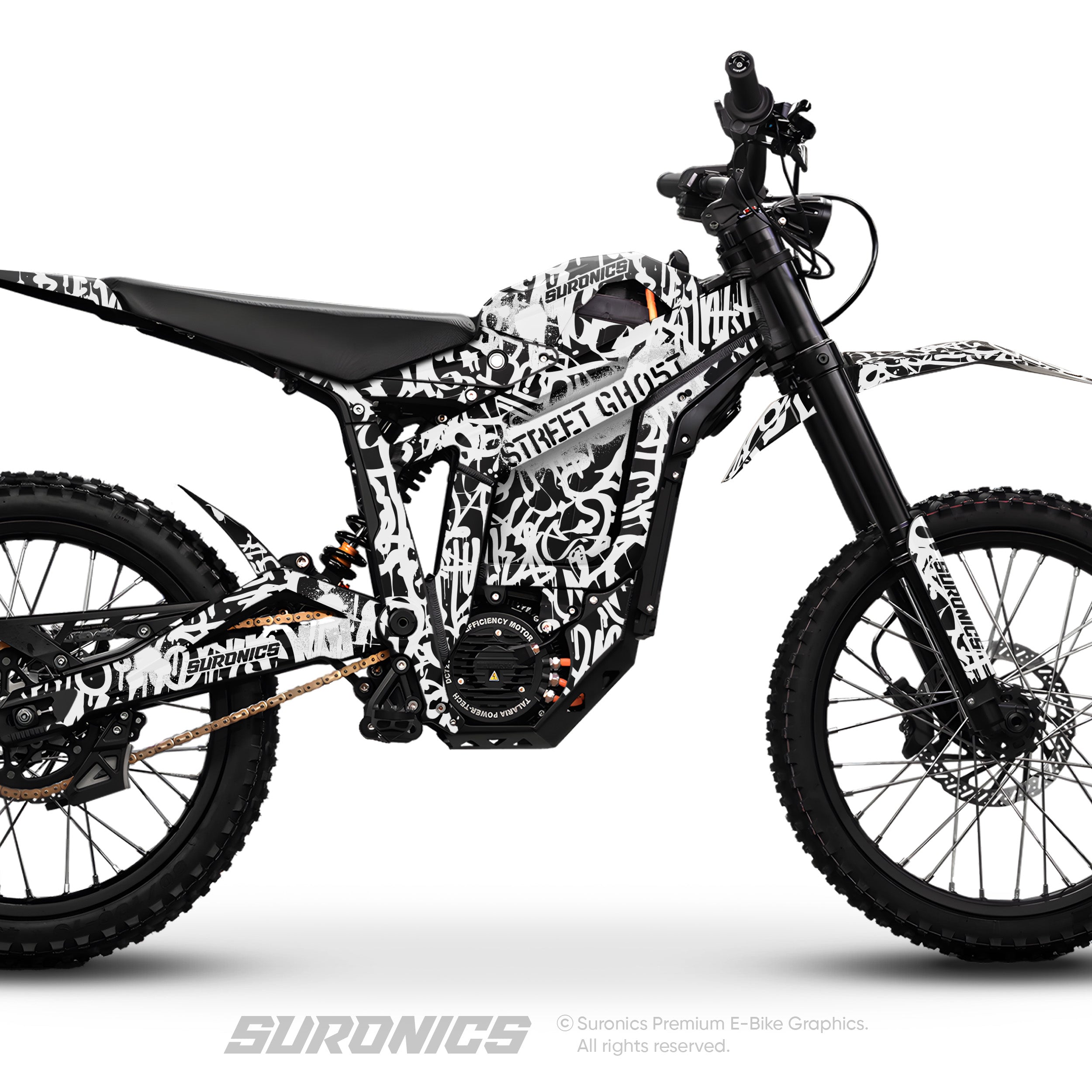 STREET GHOST BLACK WHITE Talaria Sting MX5 PRO Graphics kit
