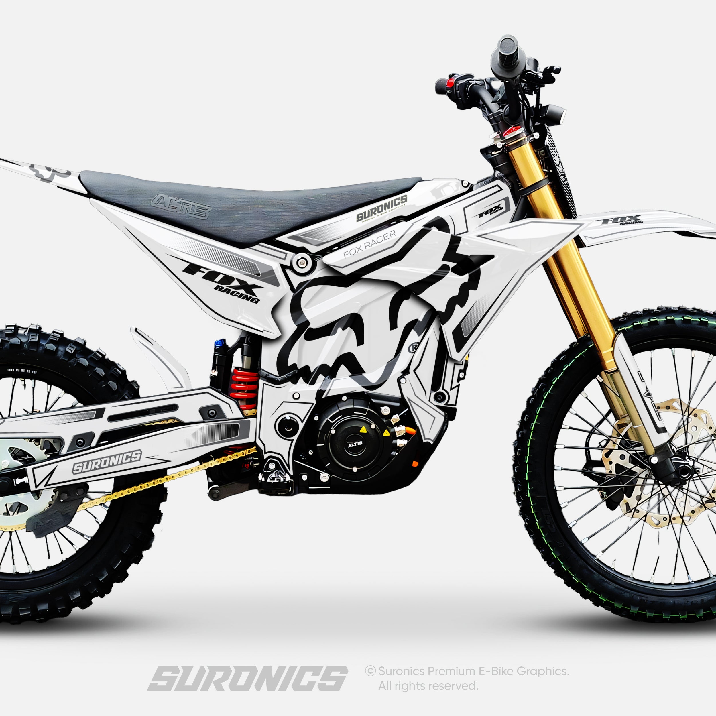 FOX RACER WHITE BLACK Altis Sigma Graphics kit