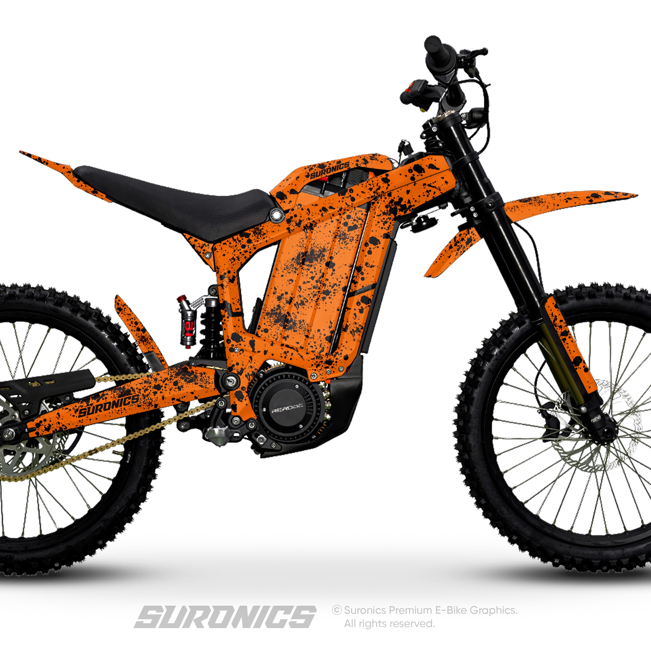 SPLATTER ORANGE BLACK Rerode R1 Graphics kit