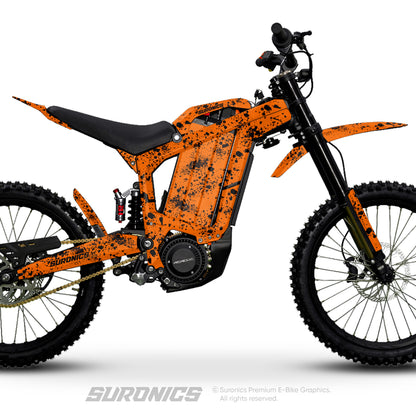 SPLATTER ORANGE BLACK Rerode R1 Graphics kit