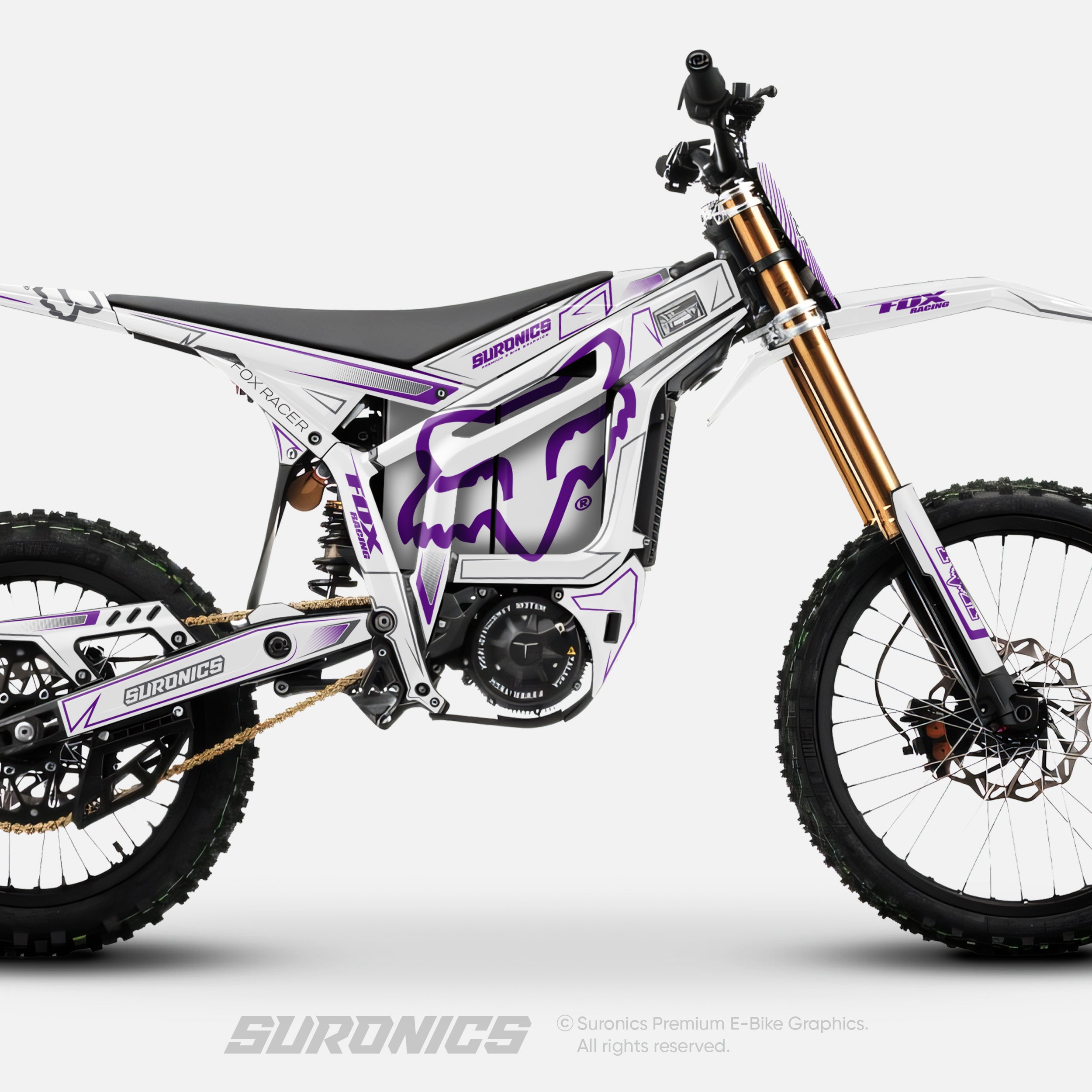 FOX RACER WHITE PURPLE Talaria Komodo Graphics kit