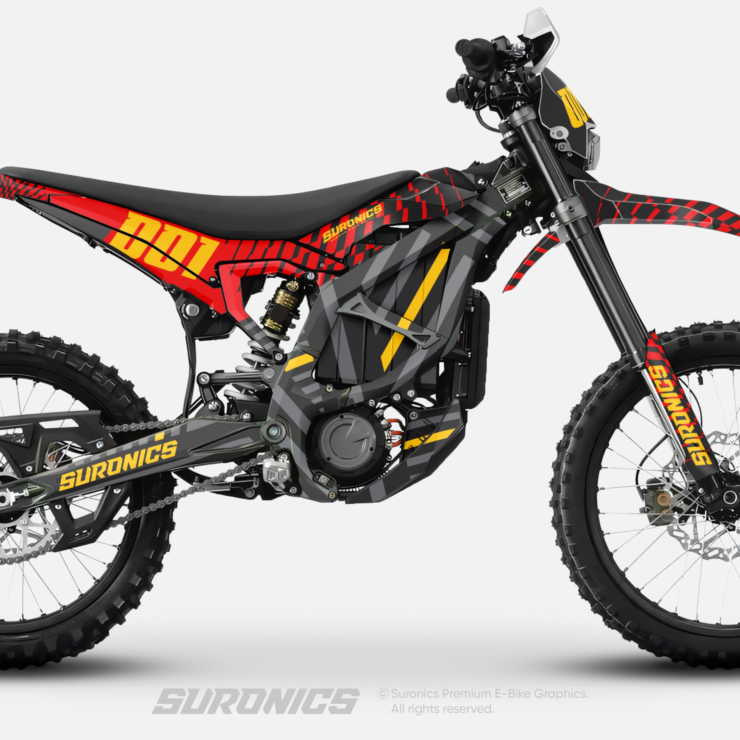FUTURACE RED YELLOW Surron Ultra Bee Graphics kit