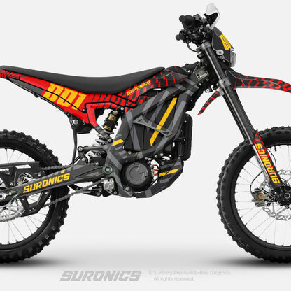 FUTURACE RED YELLOW Surron Ultra Bee Graphics kit