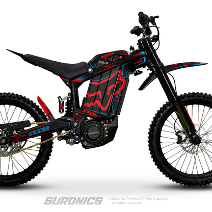 FOX RACER BLACK RED Rerode R1 Graphics kit