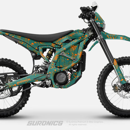 SPLATTER AVENTUR ORANGE Surron Ultra Bee Graphics kit