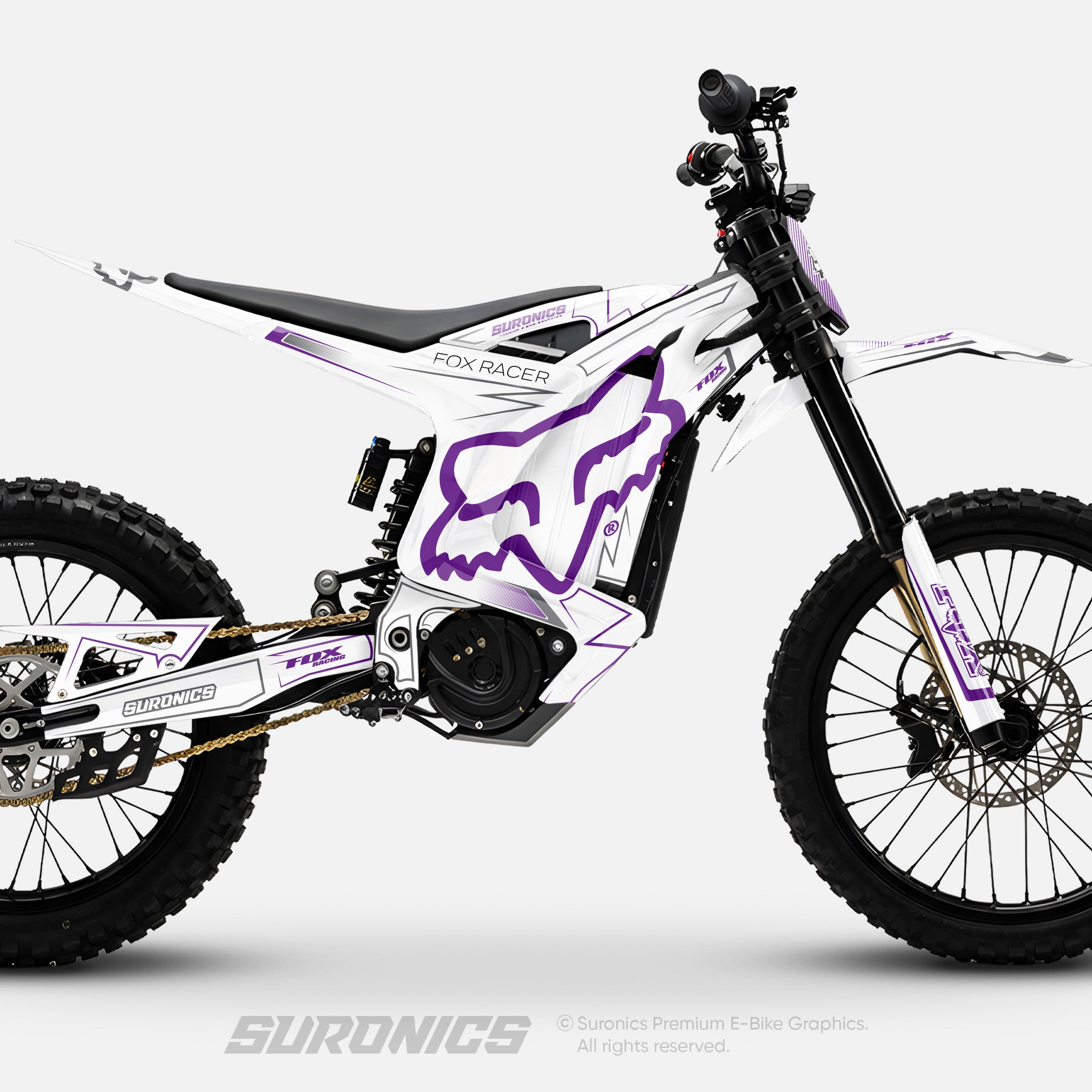 FOX RACER WHITE PURPLE Arctic Leopard XE Graphics kit