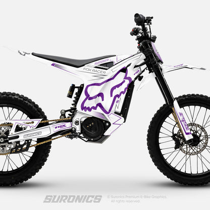 FOX RACER WHITE PURPLE Arctic Leopard XE Graphics kit