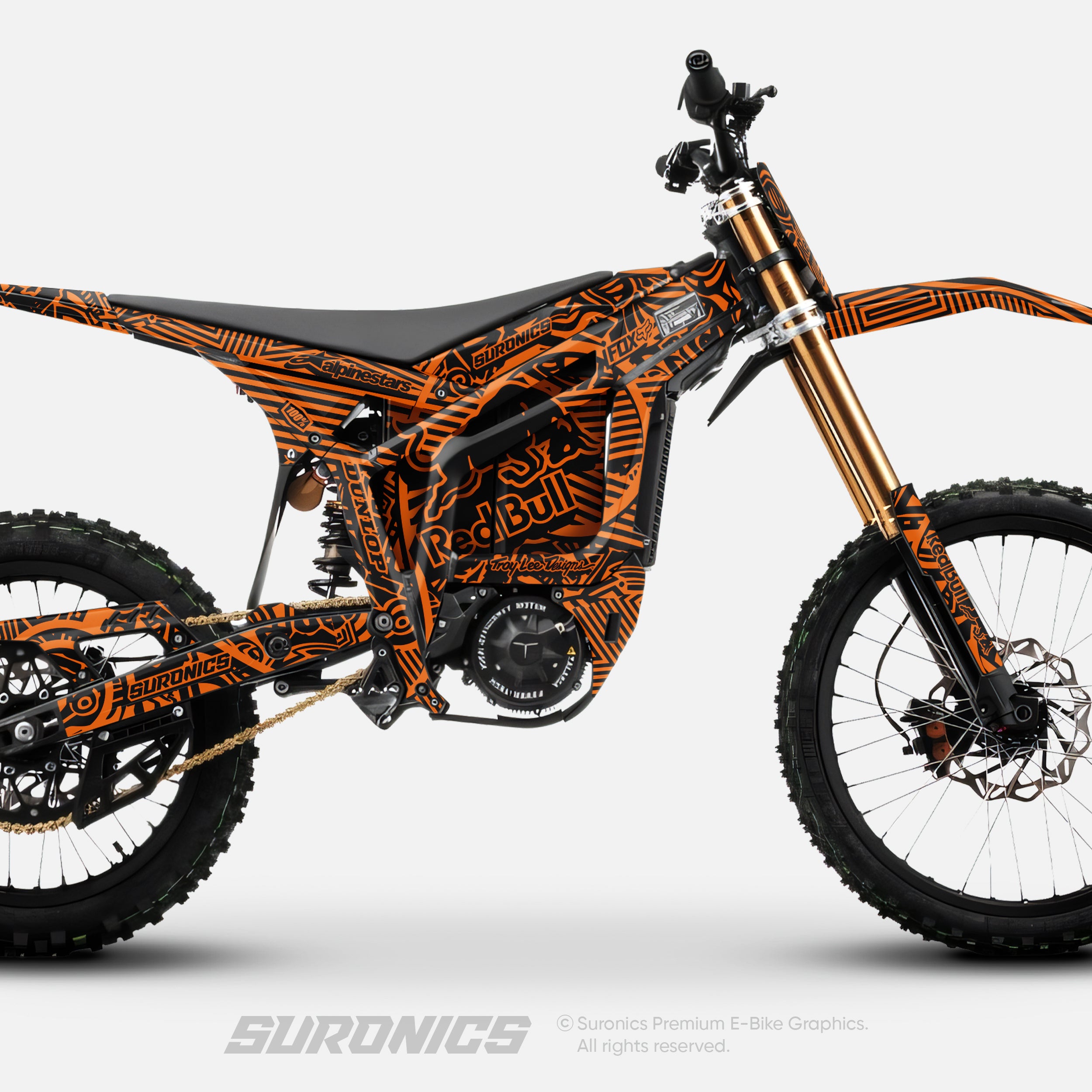 RACE ART BLACK ORNAGE Talaria Komodo Graphics kit