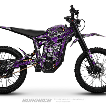 STICKY BLACK PURPLE Talaria Sting MX5 PRO Graphics kit