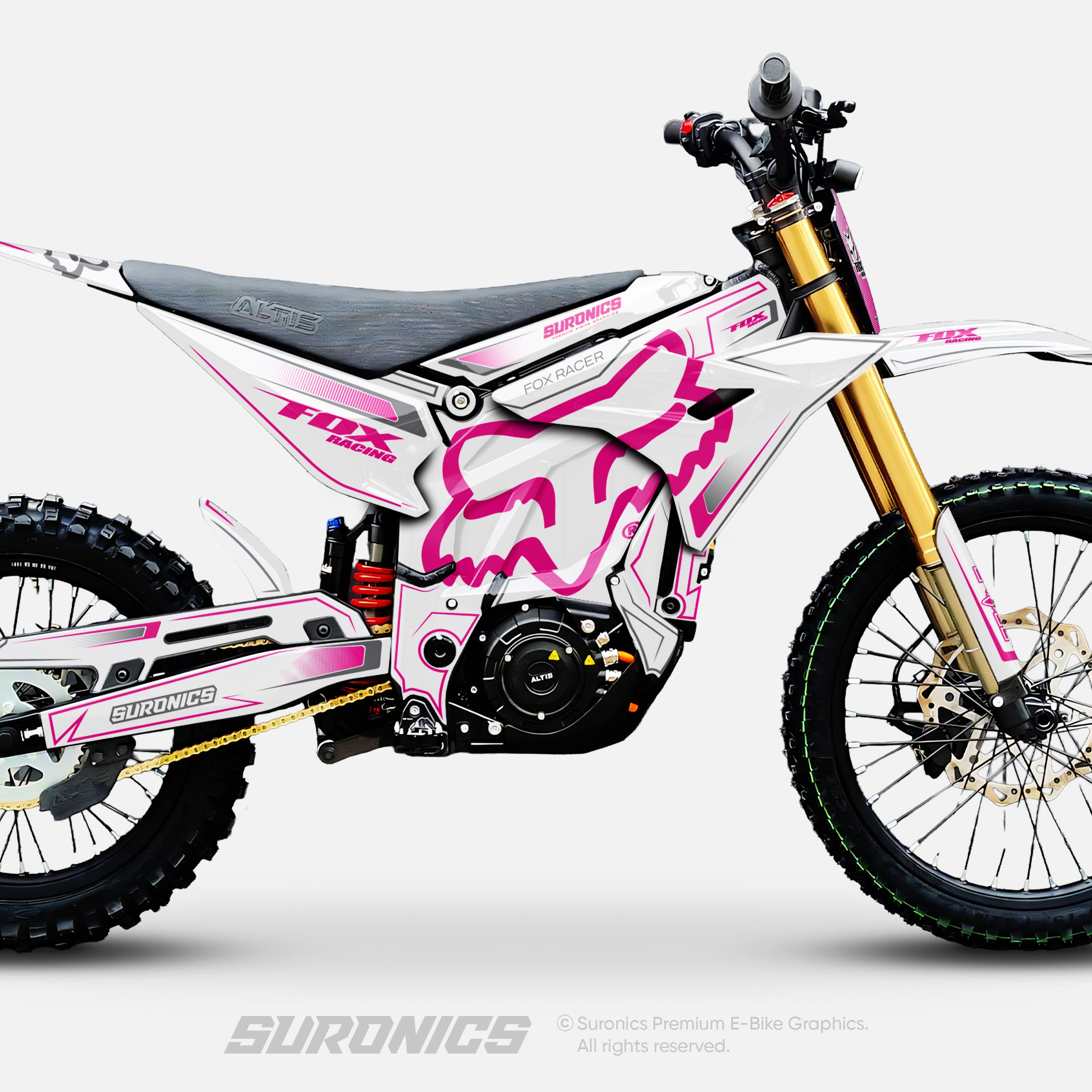 FOX RACER WHITE MAGENTA Altis Sigma Graphics kit