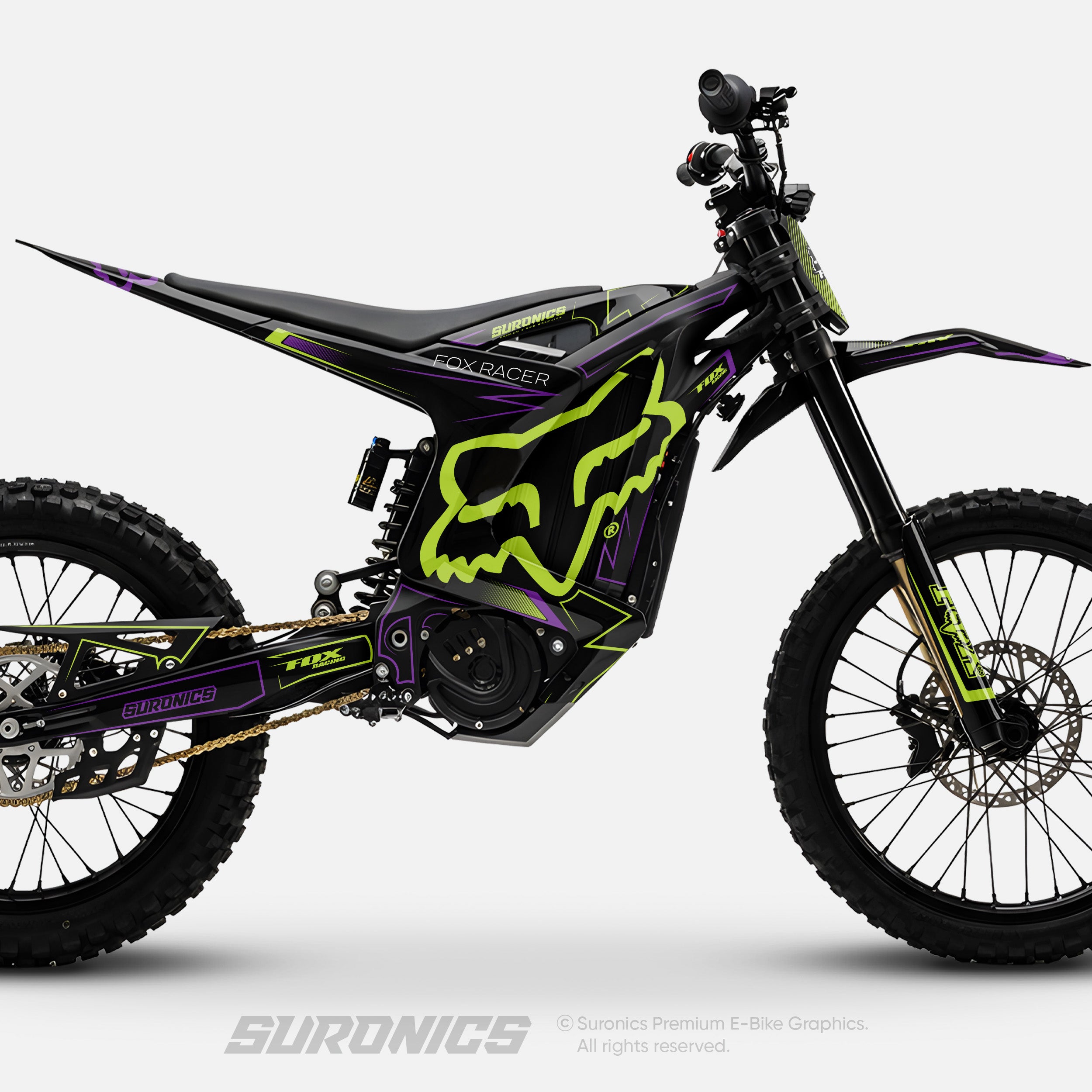 FOX RACER BLACK GREEN Arctic Leopard XE Graphics kit