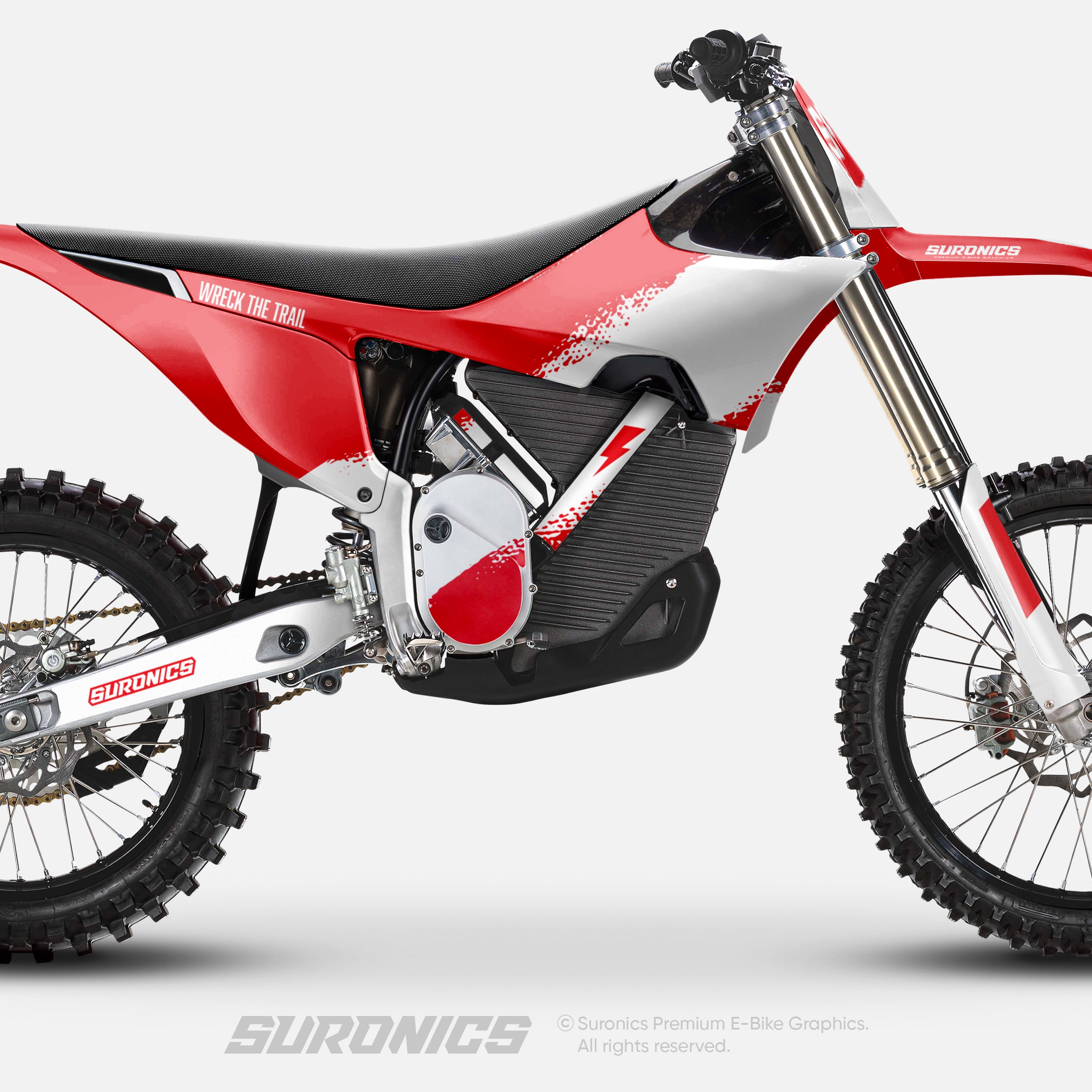 HALF RED WHITE Stark Varg Graphics kit