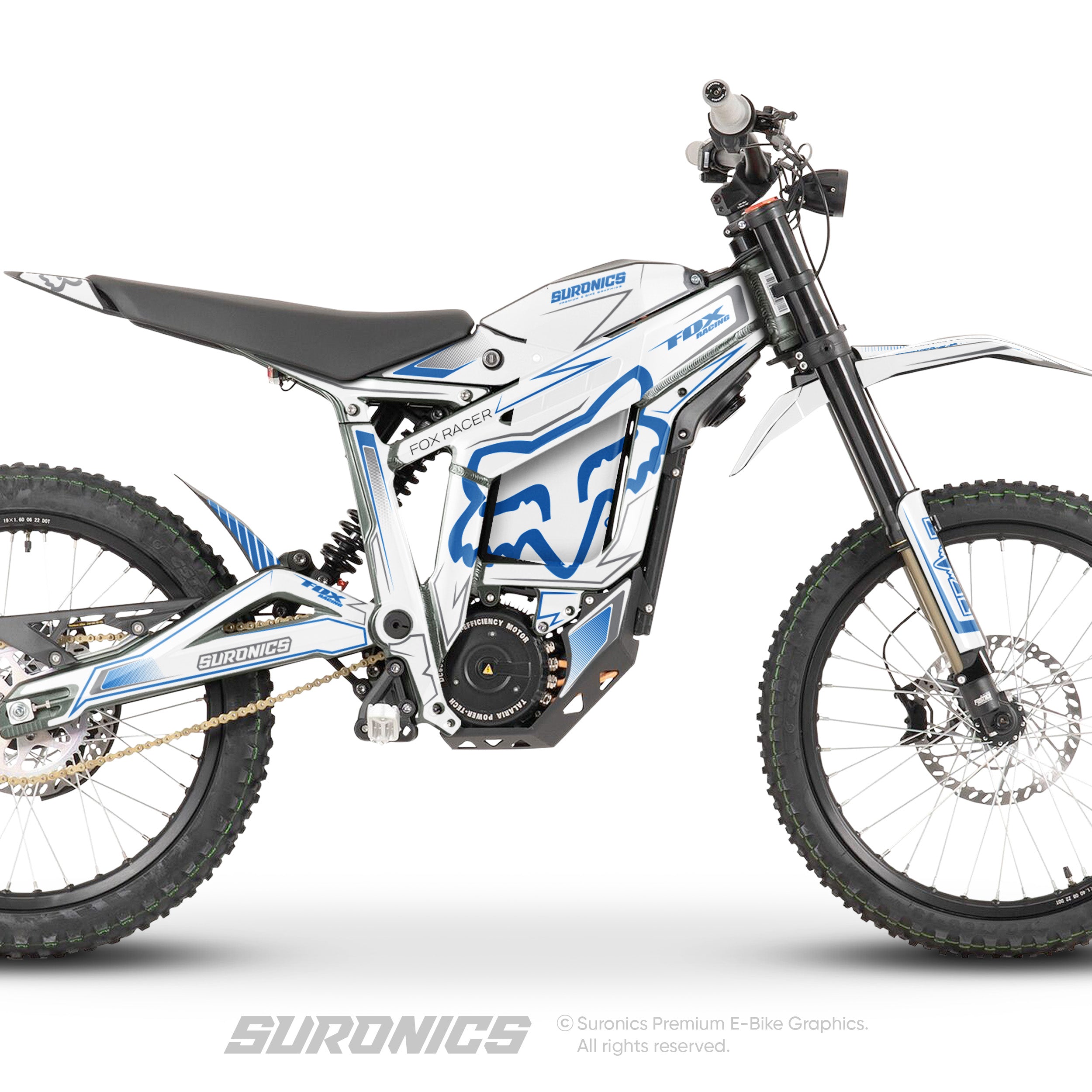 FOX RACER WHITE BLUE Talaria Sting MX3 MX4 Graphics kit – Suronics