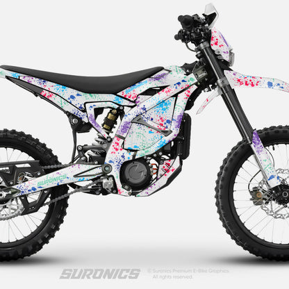 SPLATTER WHITE MULTICOLOR Surron Ultra Bee Graphics kit