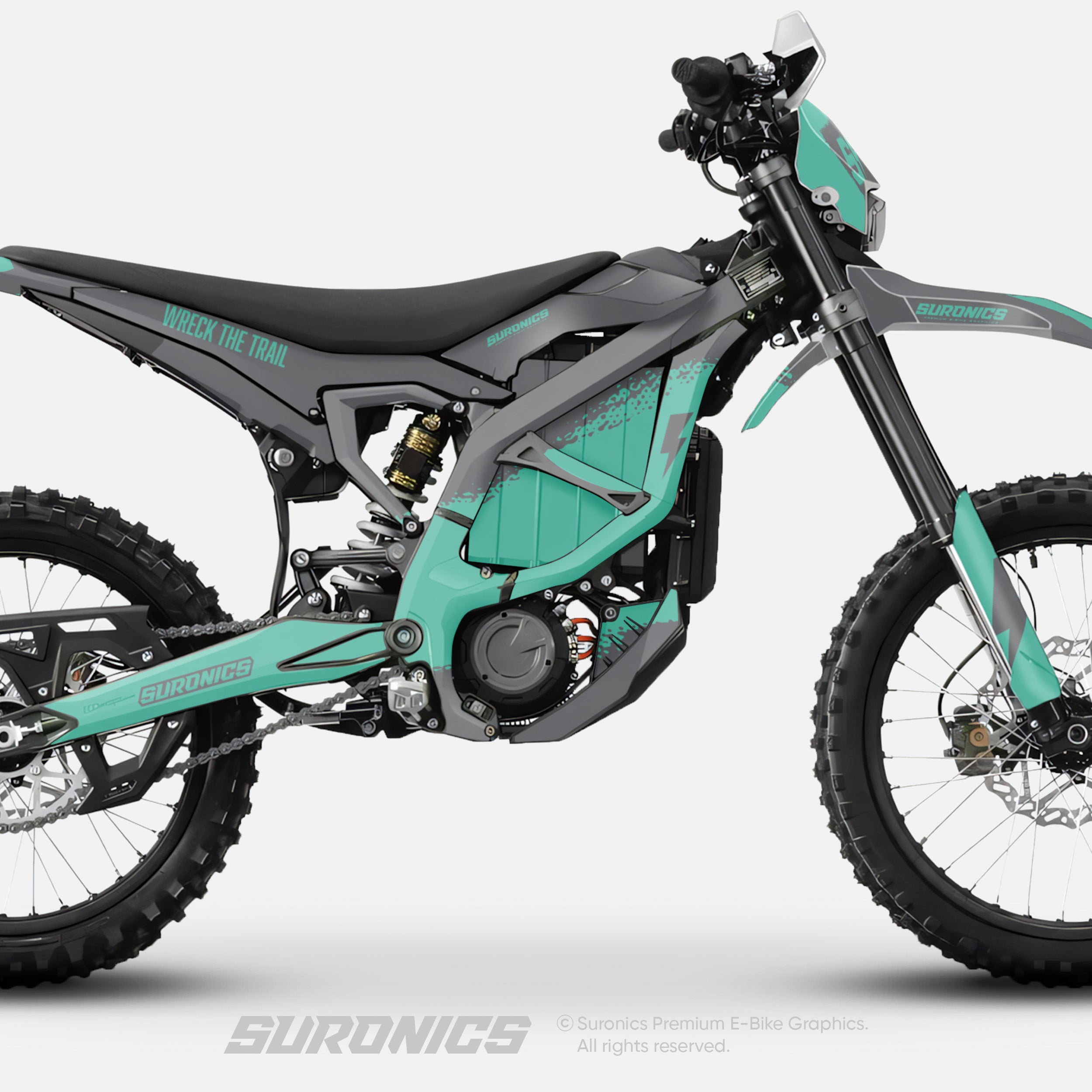 HALF GREY MINT Surron Ultra Bee Graphics kit
