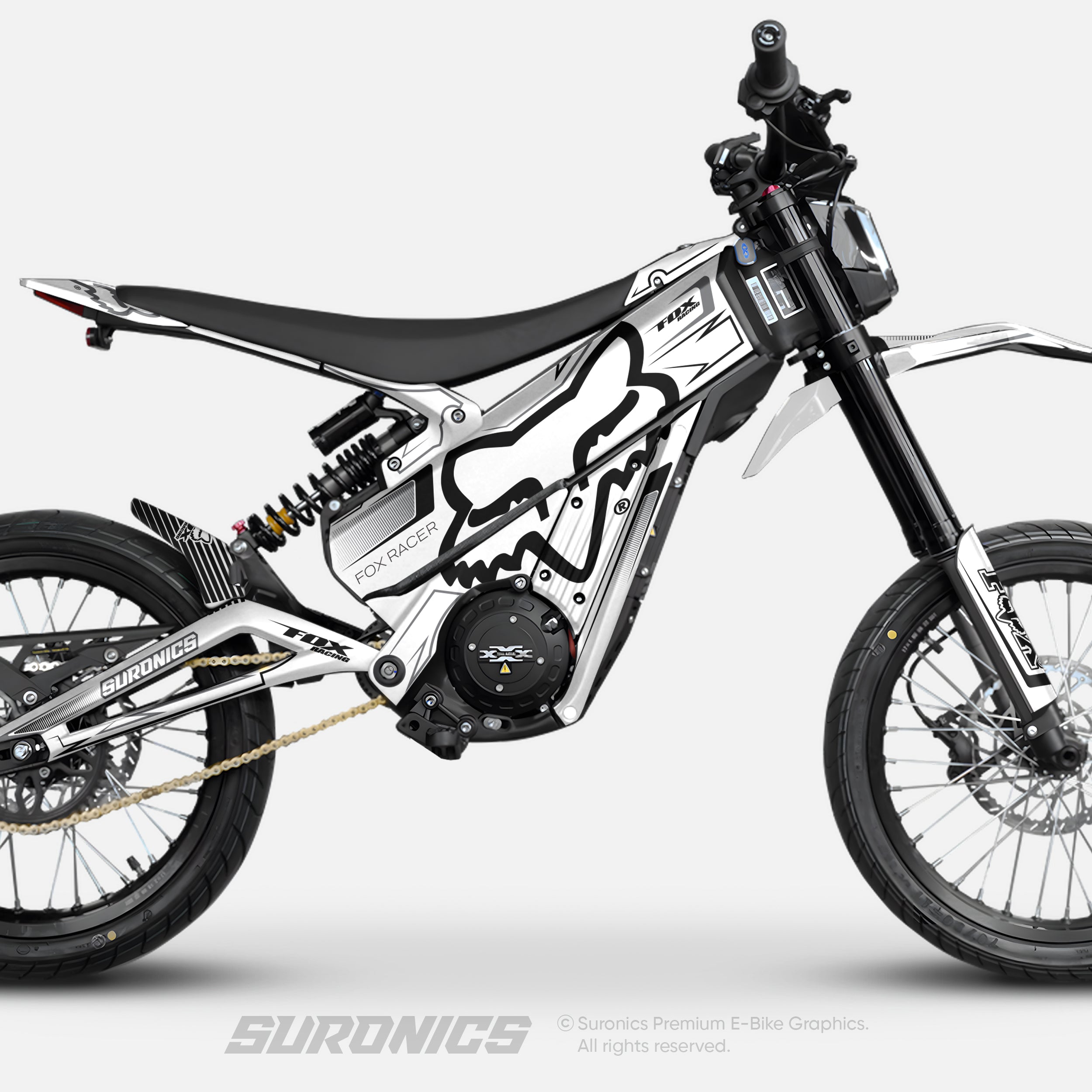 FOX RACER WHITE BLACK Talaria XXX Graphics kit
